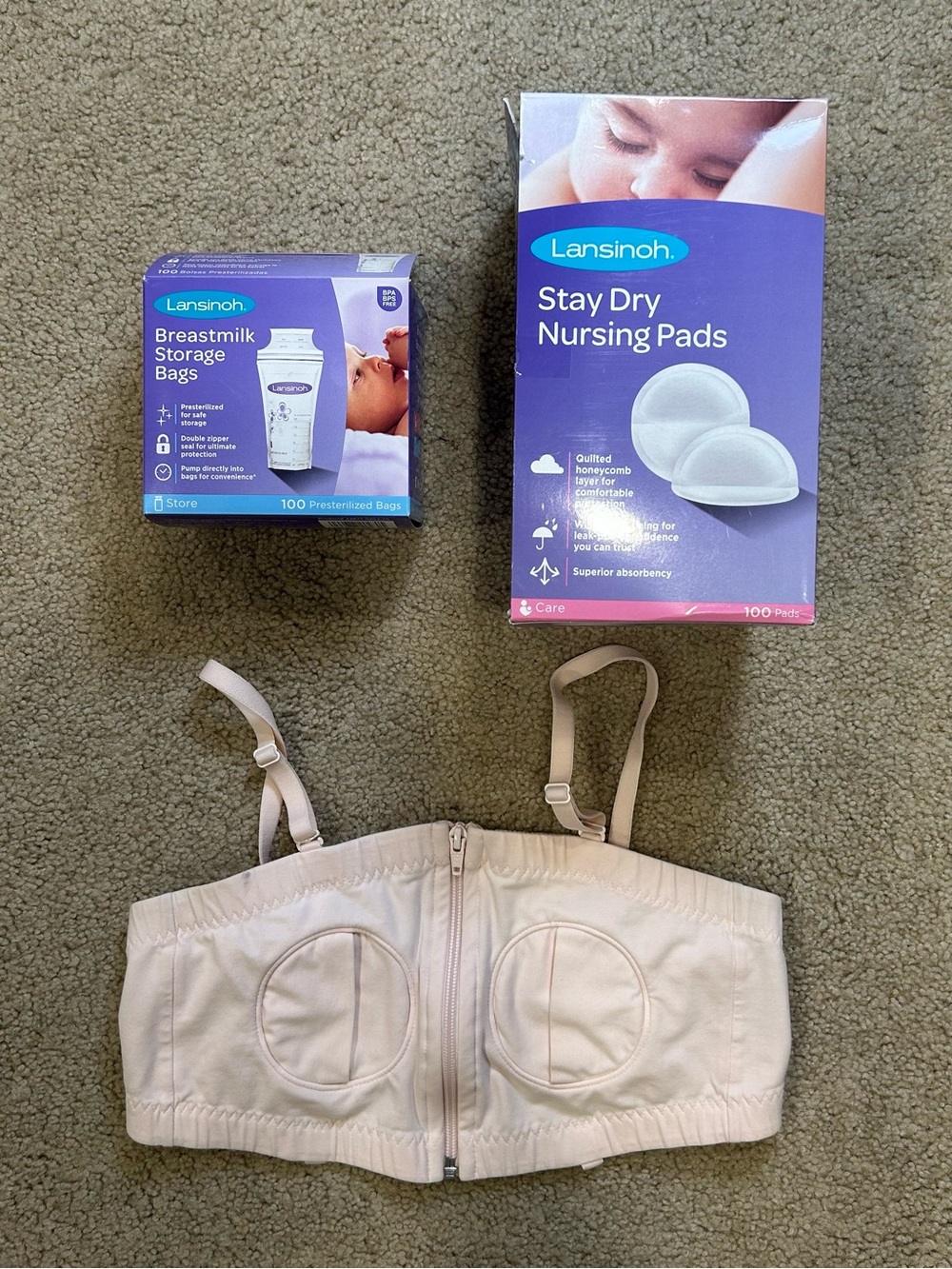 Lansinoh Breastmilk Storage Bags, Nursing Pads & Pumping Bra